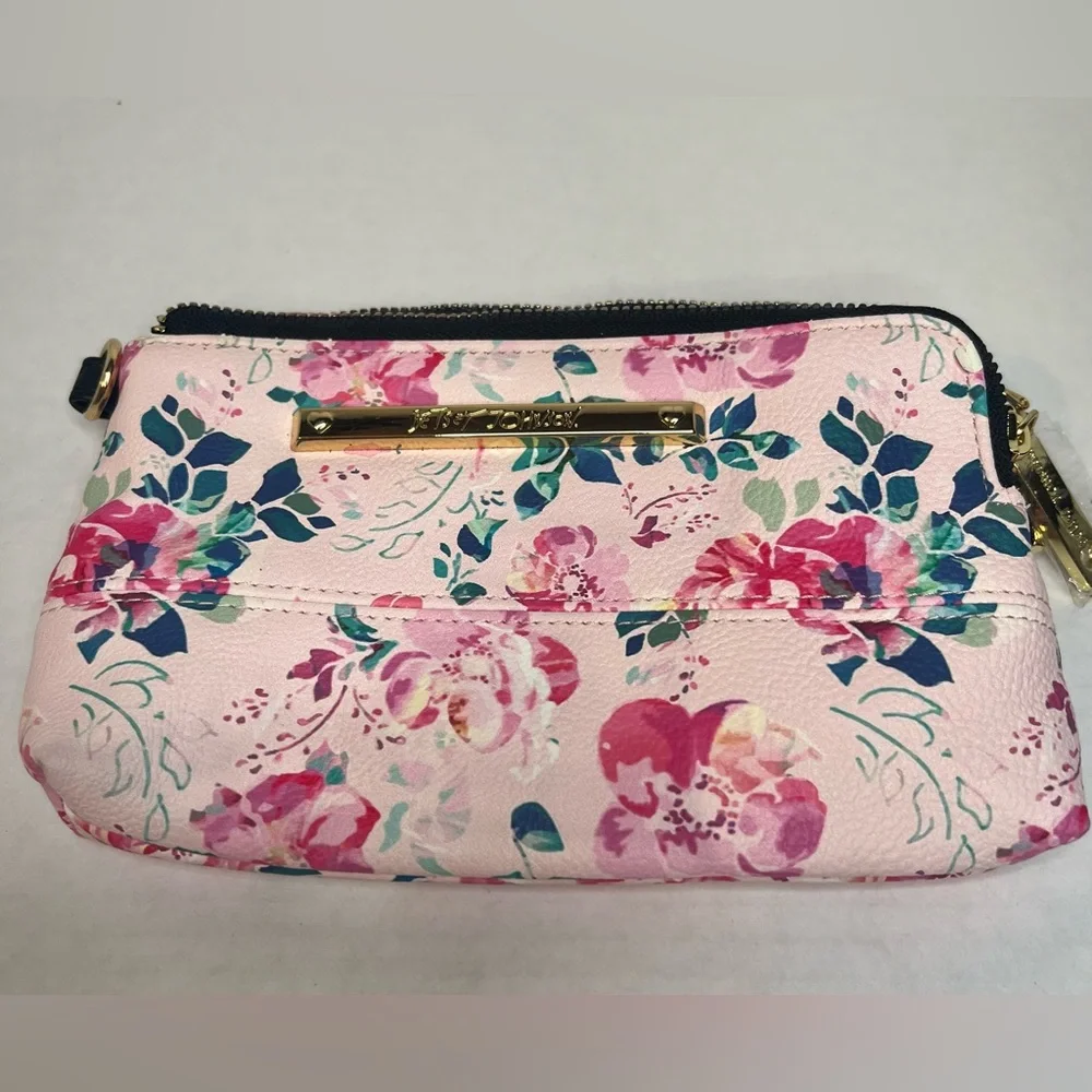 Betsey Johnson Floral Pink Clutch - Picture 1 of 4